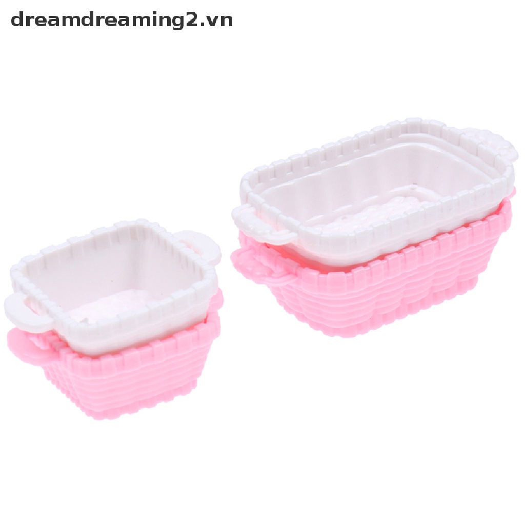 Bộ 4 Giỏ Đựng Thức Ăn mini Thân Thiện Với Môi Trường Dễ Thương Cho Búp Bê