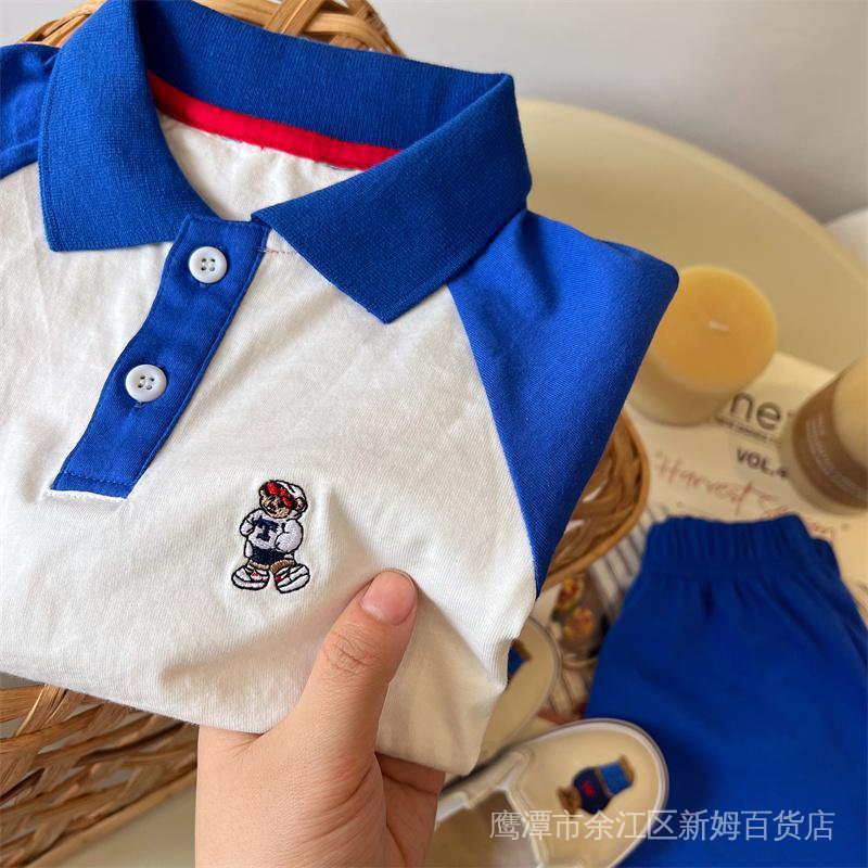 Set Áo Thun polo Ngắn Tay Và Quần Short Thời Trang Mùa Hè Hàn Quốc Cho Bé G3yd 2022