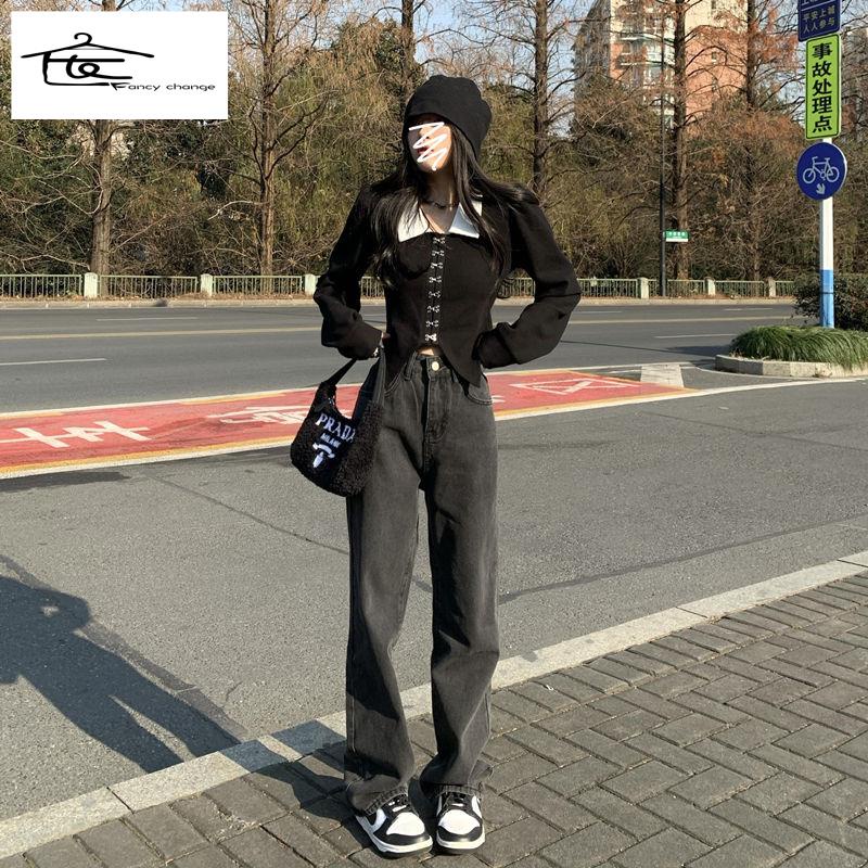 Áo Sơ Mi Cổ Bẻ Dáng Ôm Phong Cách Retro Thời Trang Cho Nữ