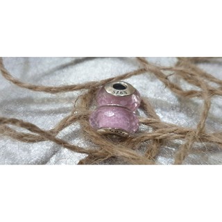 charm bạc 925 glass đen đỏ hồng