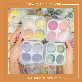Set 4 bông mút trang điểm SIÊU MỀM