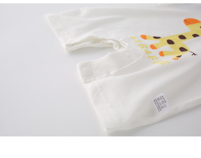 Bộ áo liền quần tay ngắn chất liệu 100% cotton thời trang mùa hè cho bé