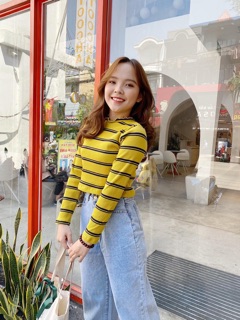 Áo thun tay dài croptop