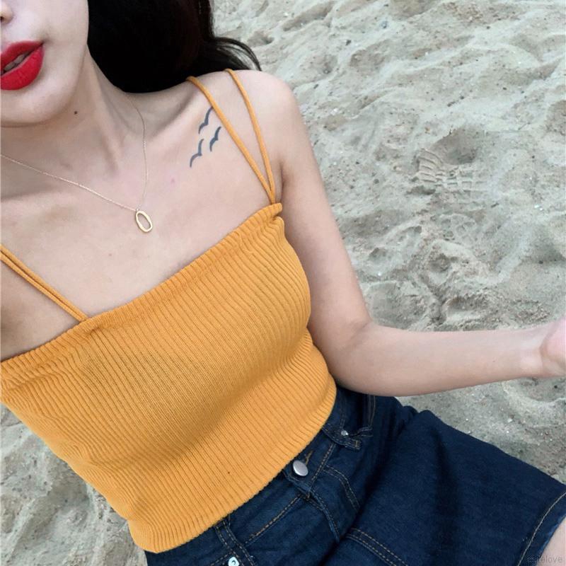 Áo Dệt Kim Nữ Sát Nách Trễ Vai Gợi Cảm | BigBuy360 - bigbuy360.vn