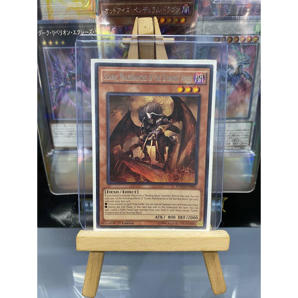 [ Dưa Hấu Yugioh] Lá bài thẻ bài Scarm Malebranche of the Burning Abyss – Rare - Tặng bọc bài nhựa bảo quản