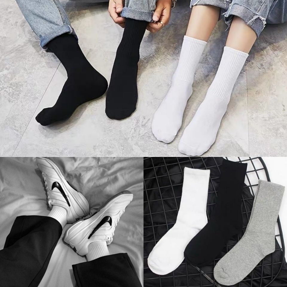 Tất thể thao nam nữ chất liệu vải Hàn co giãn 4 chiều, bộ sản phẩm vớ chống trơn trượt - Sope shop
