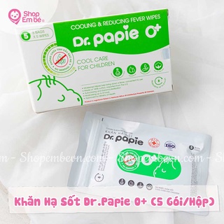 [CHÍNH HÃNG] Khăn Thảo Dược Hạ Nhiệt Giảm Sốt Dr.Papie Cho Bé