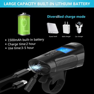 Đèn LED kiêm đồng hồ tốc độ sạc USB cho xe đạp