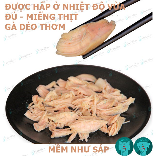 [MỀM MỊN]Snack Cho Thú Cưng JFamille, Ức Gà Hấp Bí Ngô, Cung Cấp Protein, Rau Củ. Gói 50gr Tiện Dụng. JF88