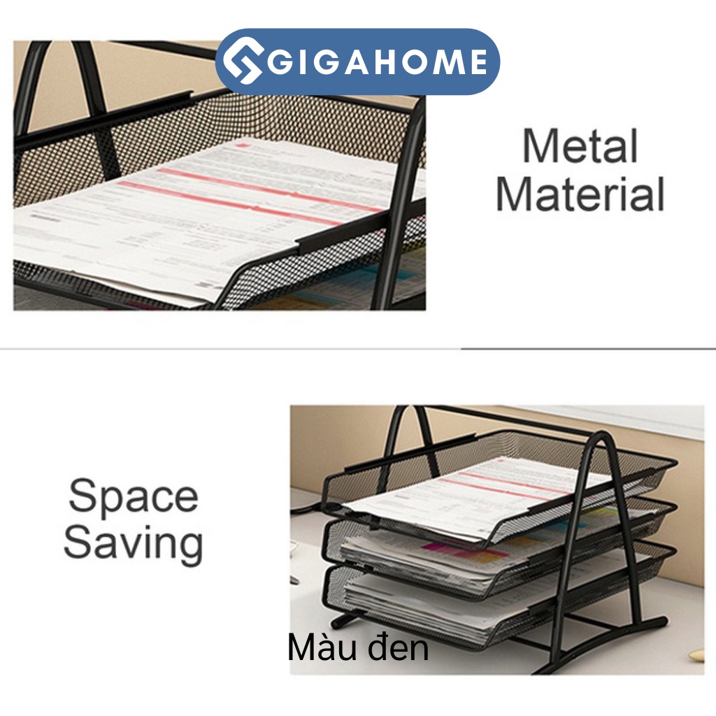 Kệ Sắt Đựng Tài Liệu, Hồ Sơ Văn Phòng GIGAHOME 3 Tầng Cao Cấp 9377