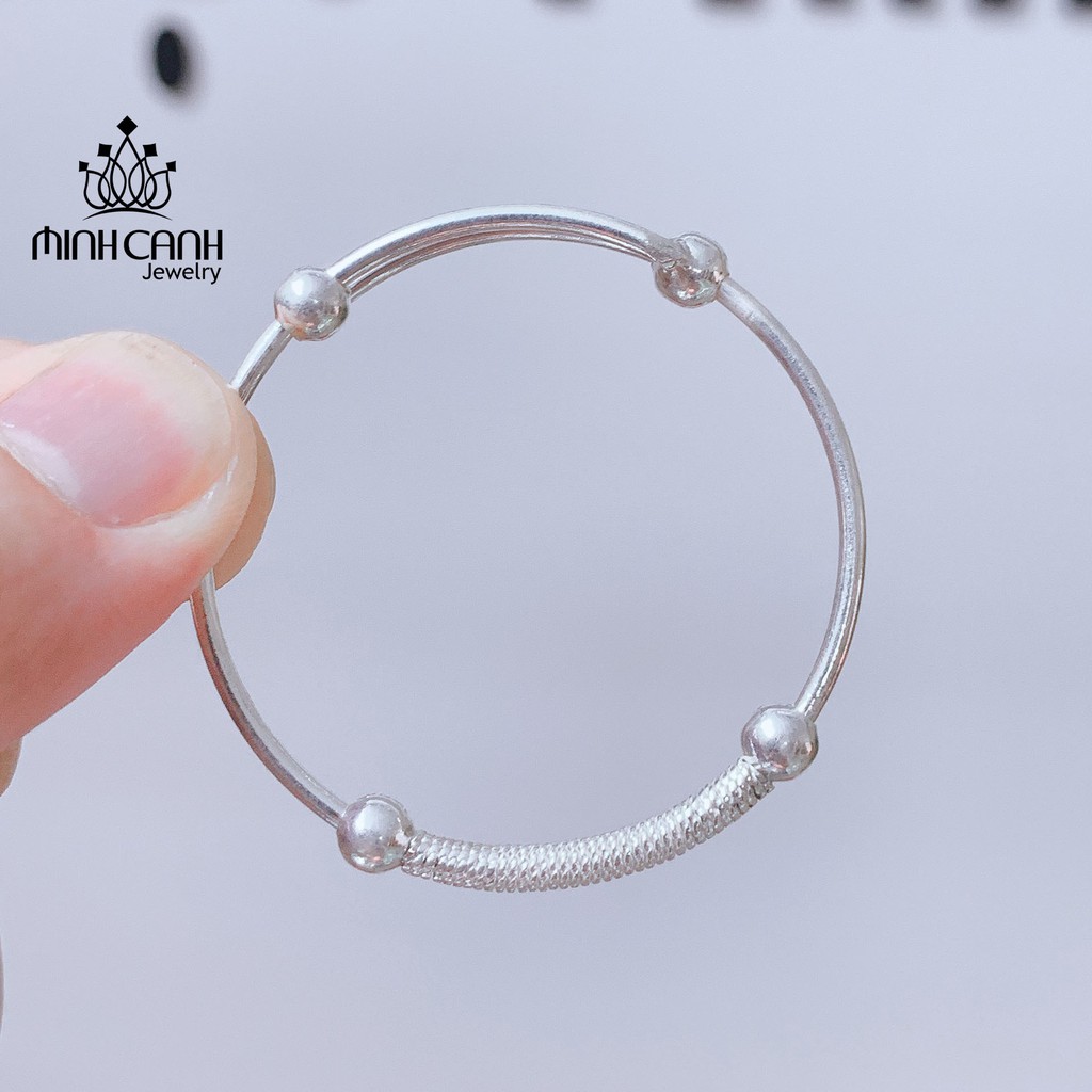 Vòng Tay Bạc Trẻ Em Hình Mặt Cười - Minh Canh Jewelry