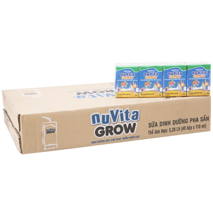 sữa nuvita grow nuti food 110ml x 4 hộp