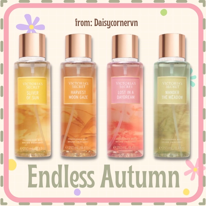 [🇺🇸Bill Mỹ] Endless Autumn Limited Edition | Xịt thơm Body Mist Victoria’s Secret |Harvest Moon Gaze |Lost In A Daydream