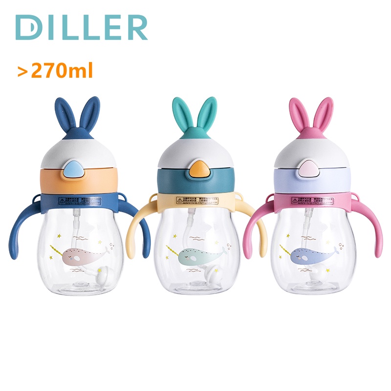Bình nước Diller MLH8836 bằng nhựa Tritan không chứa BPA dành cho trẻ uống sữa 270ml