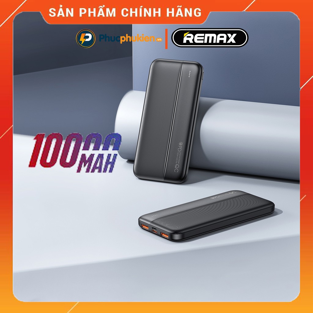 Sạc dự phòng 10000mah chính hãng Remax RPP 212 sạc nhanh iPhone 18w 20w và 22.5w - Phúc Phụ Kiện