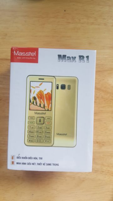 Điện thoại điều kiển điều hòa, tivi Masstel Max R1 2 sim, MH rộng 2.4 inch, phím to, sóng khỏe, pin 1200mA BH 12 tháng