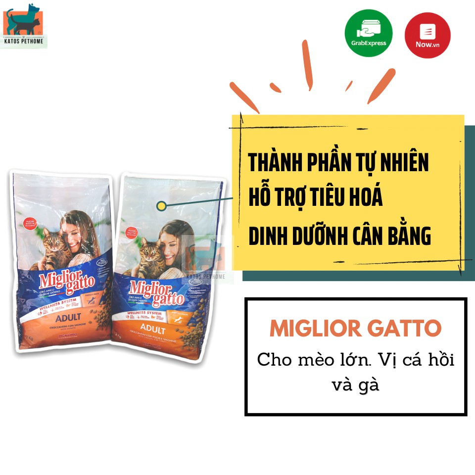 Thức ăn cho mèo lớn Miglior Gatto bao 2kg