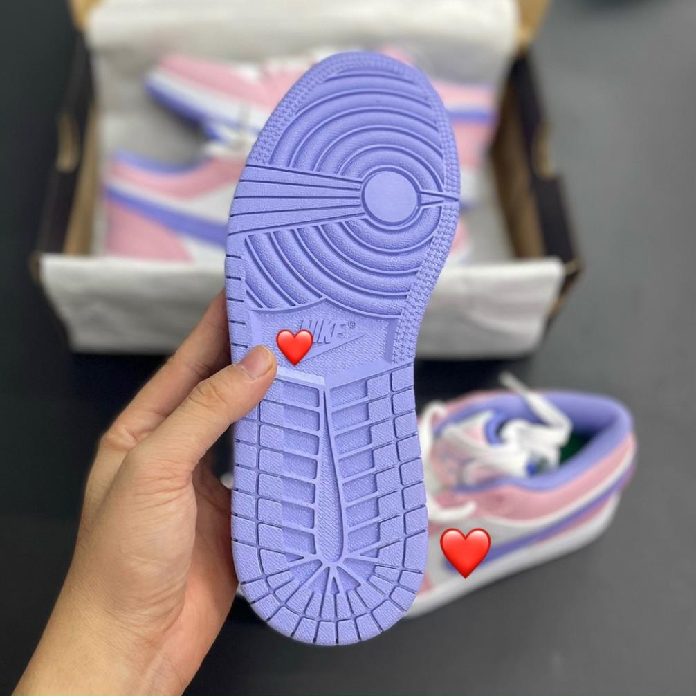 Giày Sneaker Jordan 1 Hồng Logo Tím , Giày Jordan 1 Tím  thể Thao Nam Nữ Thấp Cổ Full Phụ Kiện | BigBuy360 - bigbuy360.vn