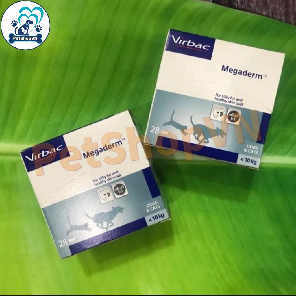 Tuýp Gel Dinh Dưỡng Mượt Lông Cho Chó Mèo VIRBAC MEGADERM 4ml - Chính Hãng - Nhập Khẩu Pháp