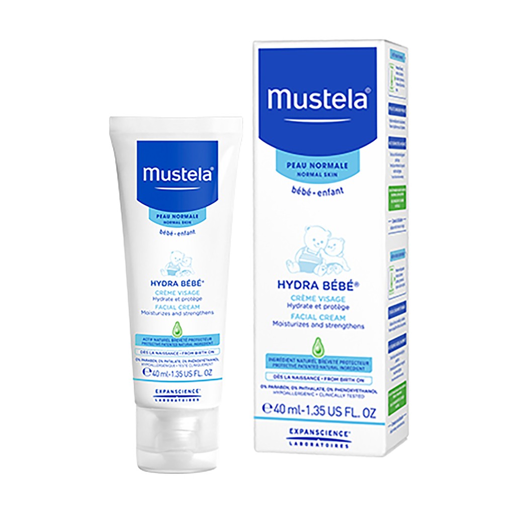 Kem Dưỡng Da Mặt Cho Trẻ Sơ Sinh & Em Bé Da Thường Mustela 40ml