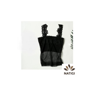 (Thanh lý - giá cũ 85k) Áo Hai Dây Bản To Ren Nữ Croptop Mặc Trong Vest Vừa Xnh Vừa Sang  2201 AHD01