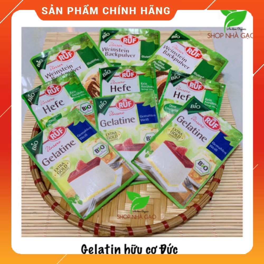 [Freeship] Men nở/ Bột nở/ Gelatin hữu cơ Ruf