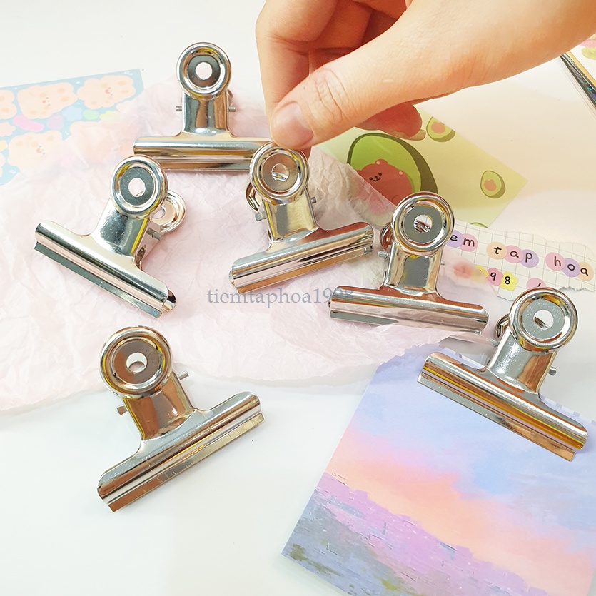 Kẹp Giấy Paper Binder Clip Kim Loại (lẻ 1 cái)