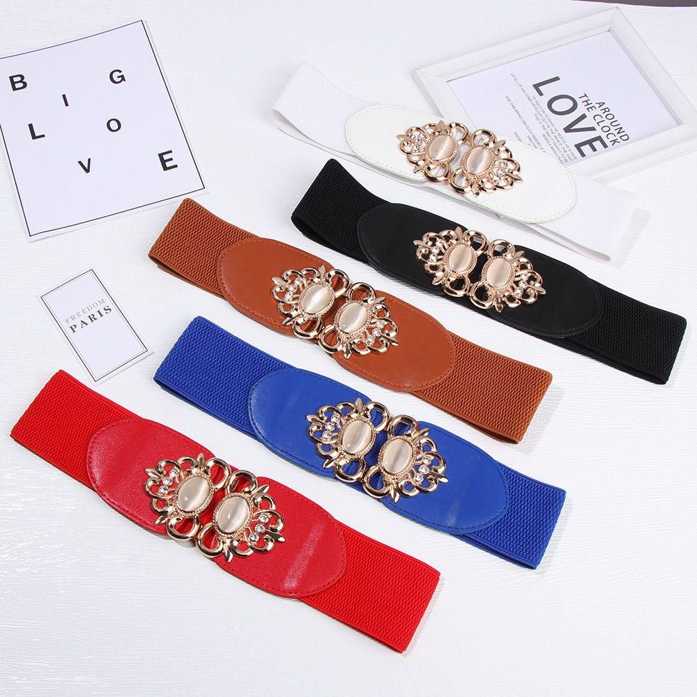 Thắt Lưng Co Giãn Khóa Tròn Thời Trang Dự Tiệc Cho Nữ