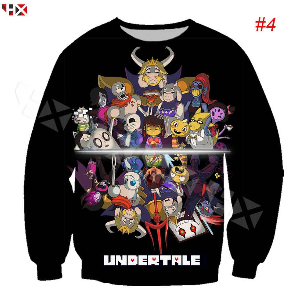 Áo Thun Tay Dài In Hình Game Undertale Sans 3d Dễ Thương Cho Nam / limited