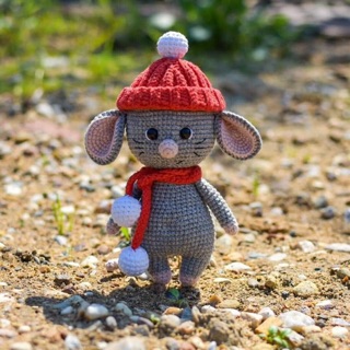 THÚ LEN HANDMADE - CHUỘT GIÁNG SINH
