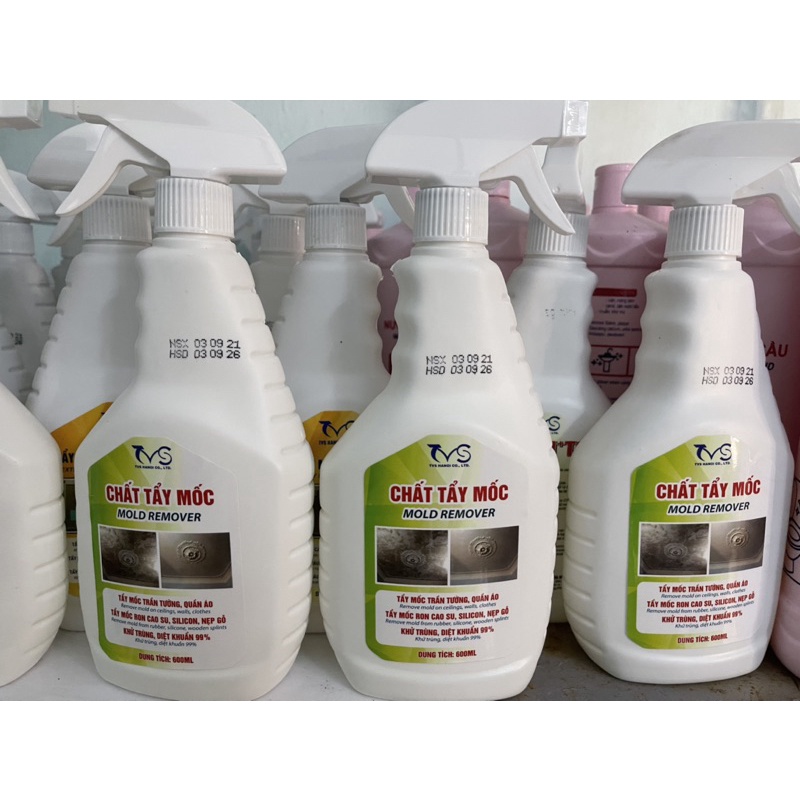 Bình xịt tẩy mốc tường TVS-HT01- 600ml, tẩy mốc các ron cao su chậu rửa, nẹp gỗ, nhà tắm cũ ẩm các khu vực tường ẩm ướt,