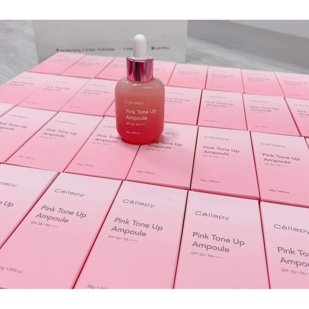 Free shipSerum chống nắng dưỡng trắng hồng, nâng tone CELLAPY PINK TONE UP AMPOULE 30MlTinh chất serum gì mà DƯỠNG TRẮ