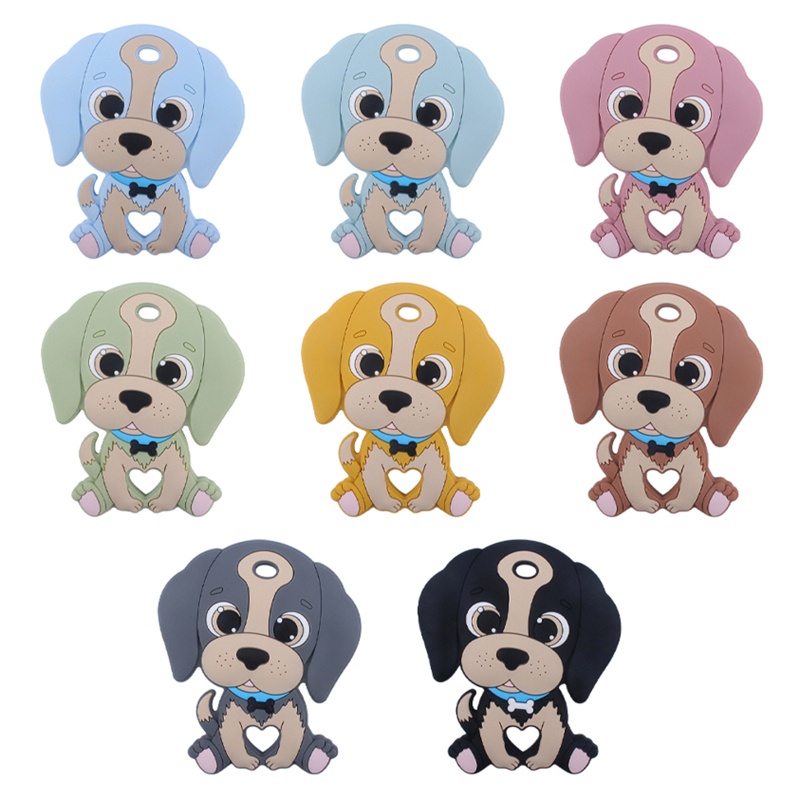 Đồ Chơi Ngậm Nướu Bằng Silicon Hình Chú Chó Hoạt Hình Dễ Thương Cho Bé