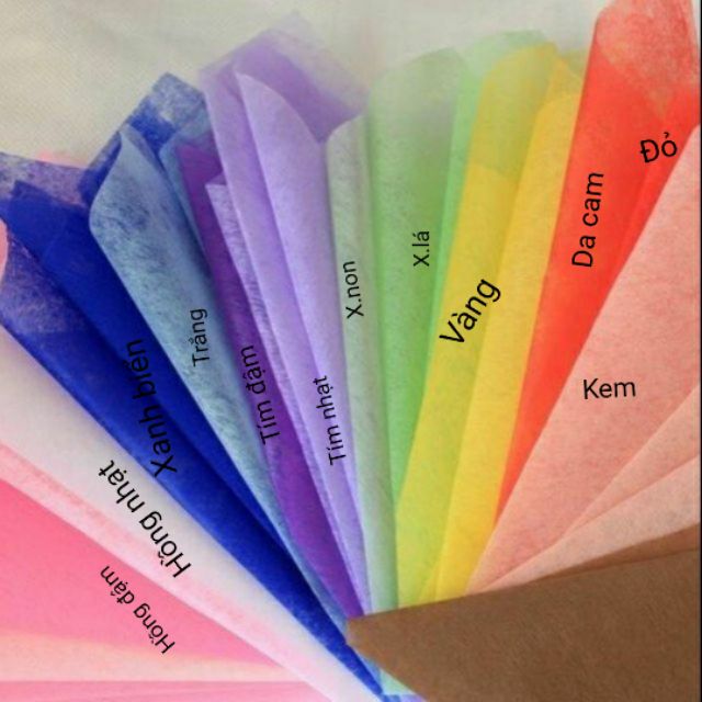 Giấy Mếch Lụa Lót Gói Hoa Kích Thước 50 * 50 cm hàng loại 1
