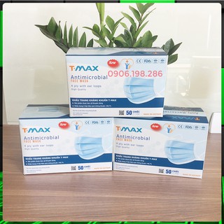 Khẩu Trang Y Tế 💖FREESHIP💖 Khẩu Trang Y Tế 4 Lớp, 3 Hộp Khẩu Trang Kháng Khuẩn T.MAX, Lọc Khói Bụi Ô Nhiễm (ảnh thật)