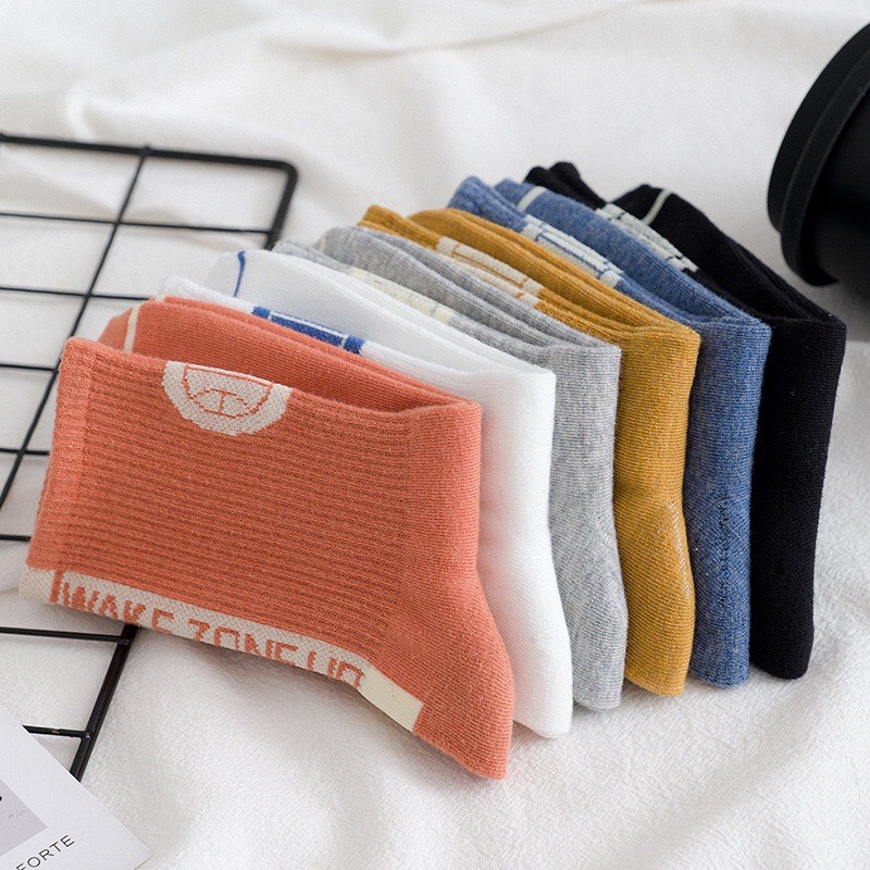 Tất cổ cao nữ nam phong cách Hàn Quốc vớ thể thao streetwear trẻ trung năng động thời trang thu hè cá tính HANASO TD055