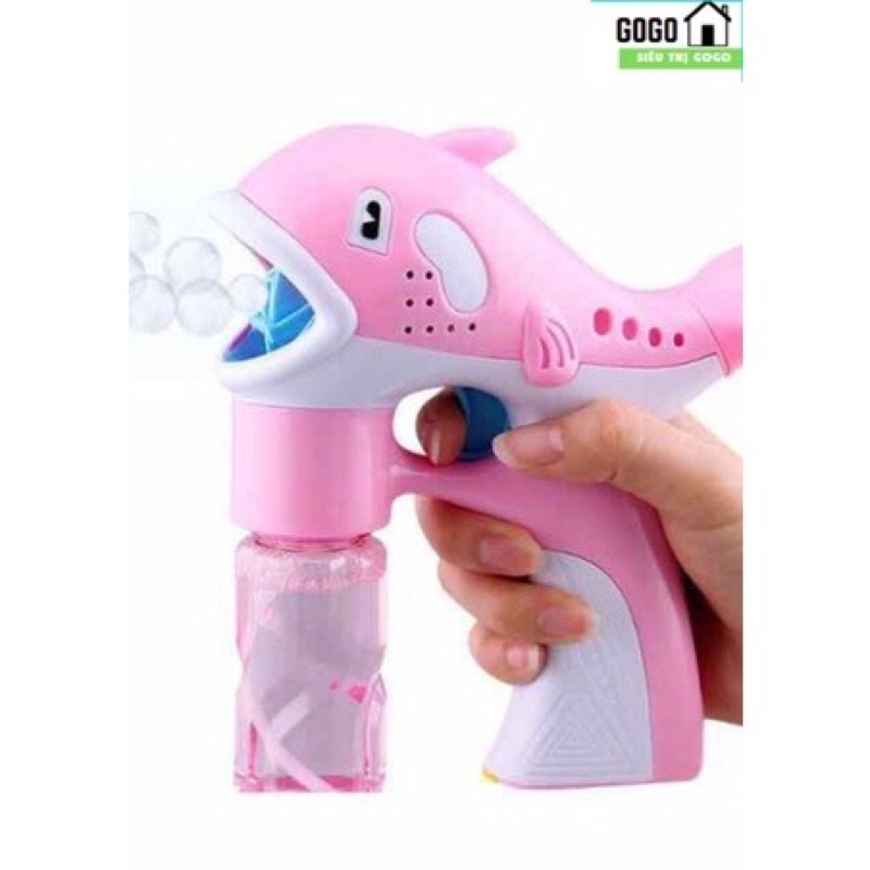 Súng đồ chơi bắn bong bóng xà phòng tặng kèm 2 lọ dung dịch xà phòng