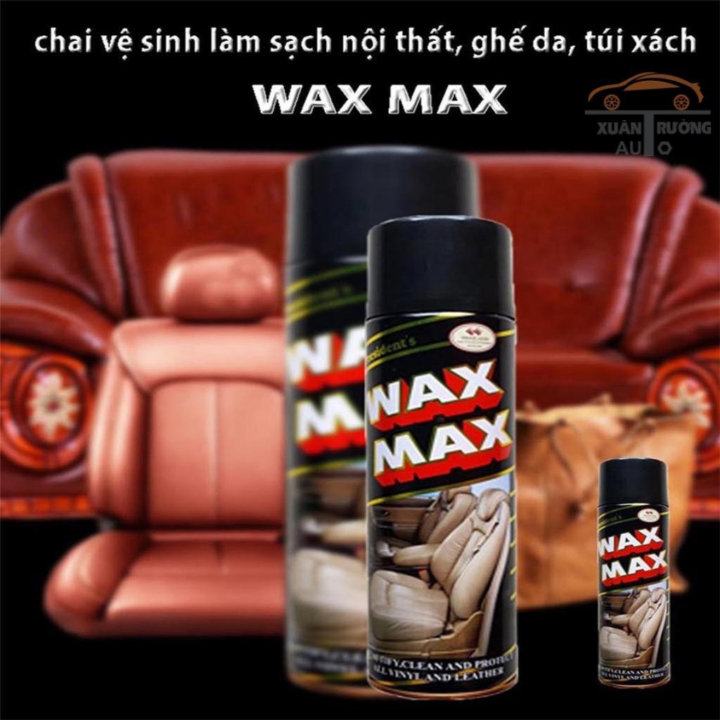 Chai xịt đánh bóng nội thất công nghệ nano và làm sạch Wax Max, làm sạch nội thất ô tô, chai vệ sinh đồ da