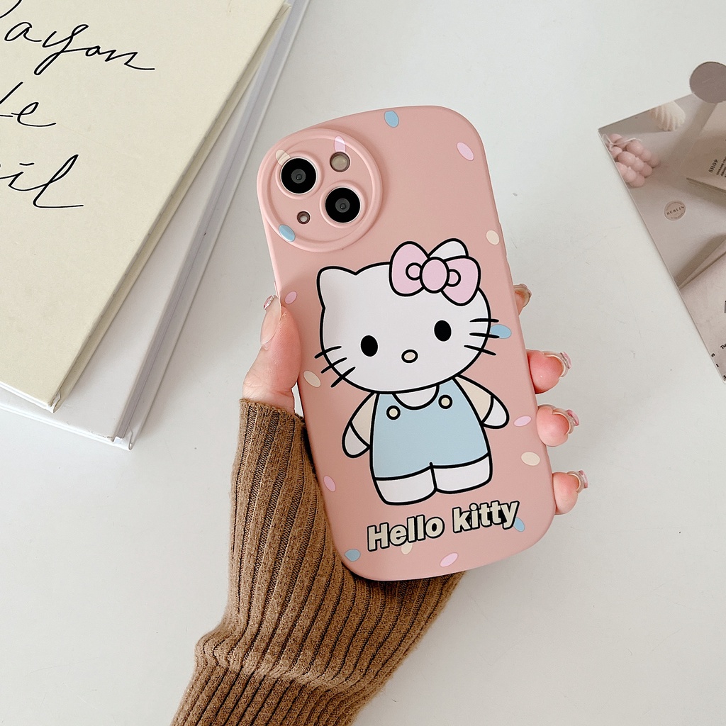 Ốp Điện Thoại Họa Tiết Hoạt Hình Kitty Và Doremon Dễ Thương Chống Sốc Cho Iphone