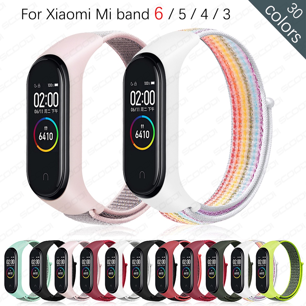 Dây Đeo Sợi Nylon Cho Đồng Hồ Thông Minh for Xiaomi Mi Band 3 4 5 6 NFC Miband 3 4 5 6