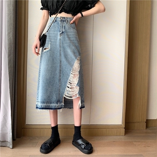 Chân váy jeans chữ a thời trang dành cho nữ