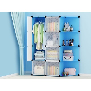 Tủ nhựa lắp ghép đa năng màu xanh - tuxeo10450