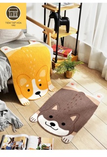 Thảm chùi chân hình cún dễ thương