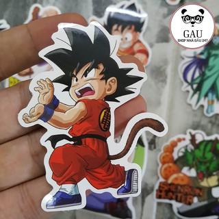 Combo - 50 miếng sticker Dragon Ball MẪU B. dán nón BH, vali, laptop, xe, .... sticker Anime