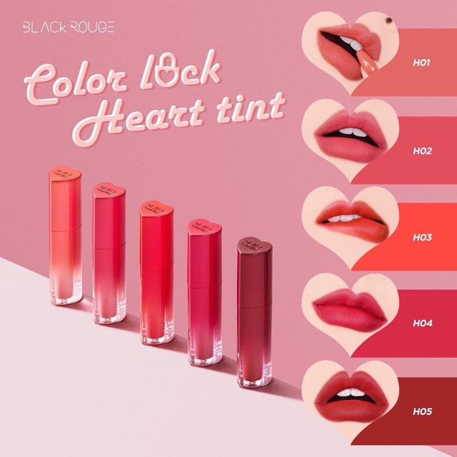 ( sẵn - new ) SON KEM BLACKROUGE COLOR LOCK HEART TINT PHIÊN BẢN VỎ TRÁI TIM