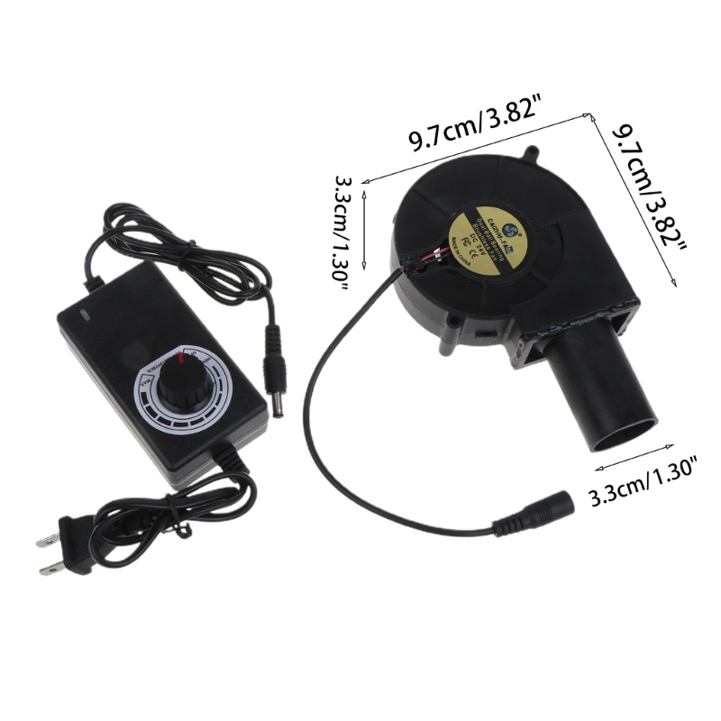 Quạt Thổi Khí Nướng BBQ 110v 220v Kèm Bộ Điều Khiển Tốc Độ