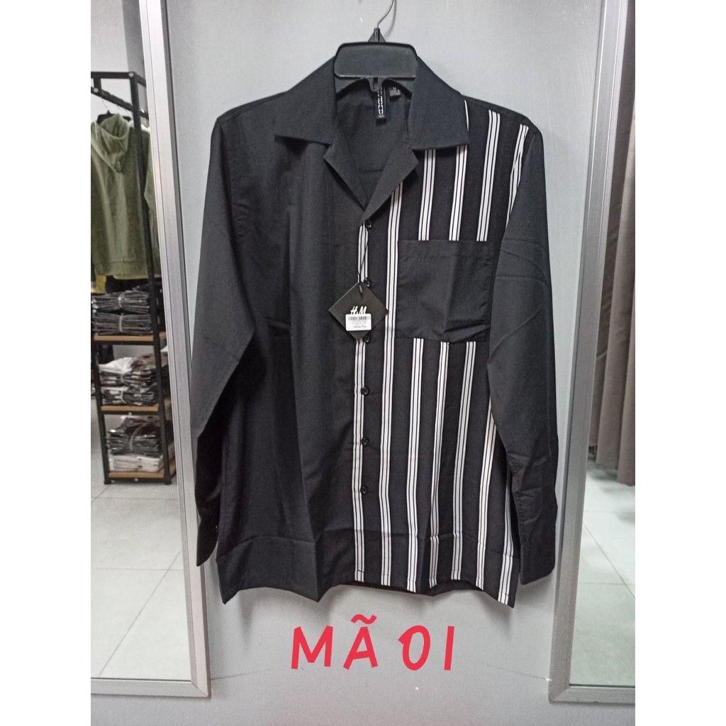 [Mã FAMAYMA2 giảm 10K đơn 50K] Áo sơ mi Nam cổ bẻ tay dài sọc 2 màu HM | BigBuy360 - bigbuy360.vn