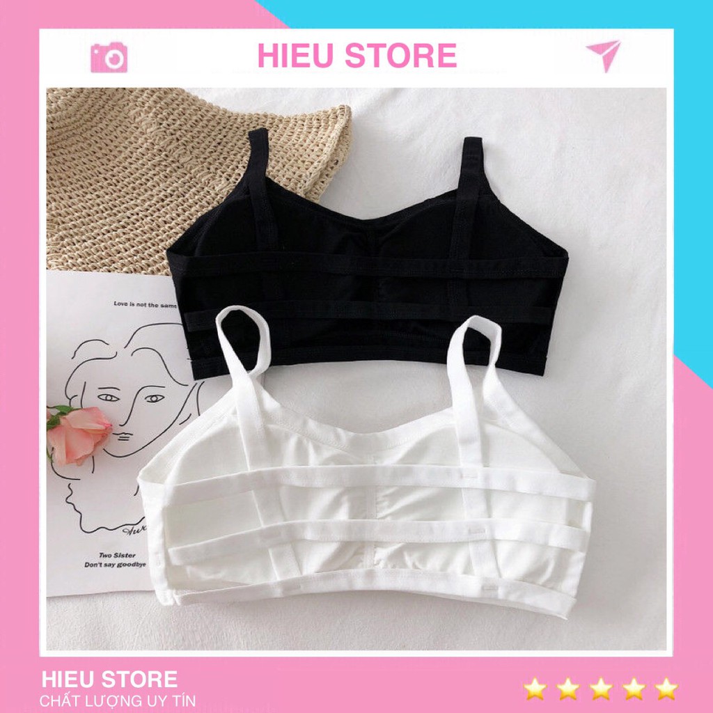 💓FreeShip💓 Áo Bra Thái Có Đệm Ngực 3 Dây Ngang Chất Cotton 100% Mềm Mịn HIEU STORE