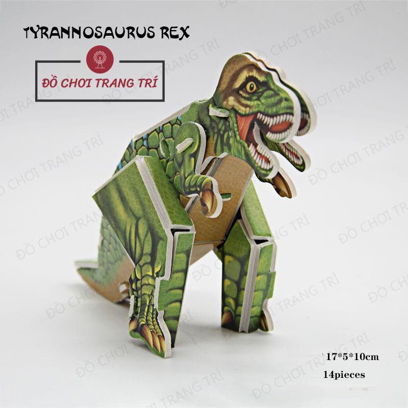 Mô hình 3D giấy tự lắp ráp - mô hình khủng long