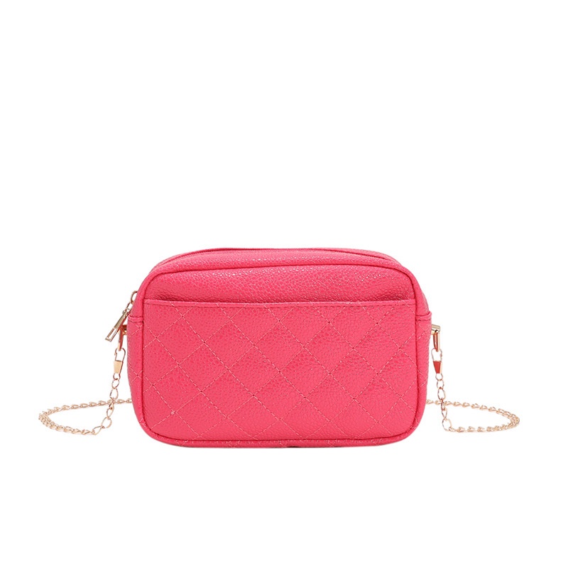 Túi Đeo Chéo Hình Vuông Nhỏ Màu Trơn Họa Tiết Hình Thoi NB00266